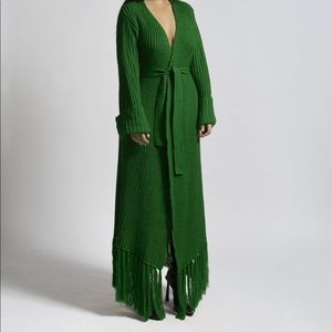 Hanifa official Emerald Green Miya Knit Dress